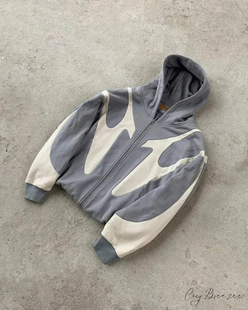Flash Diamond Oversized Hoodie grey 3 / M hoodies-241228