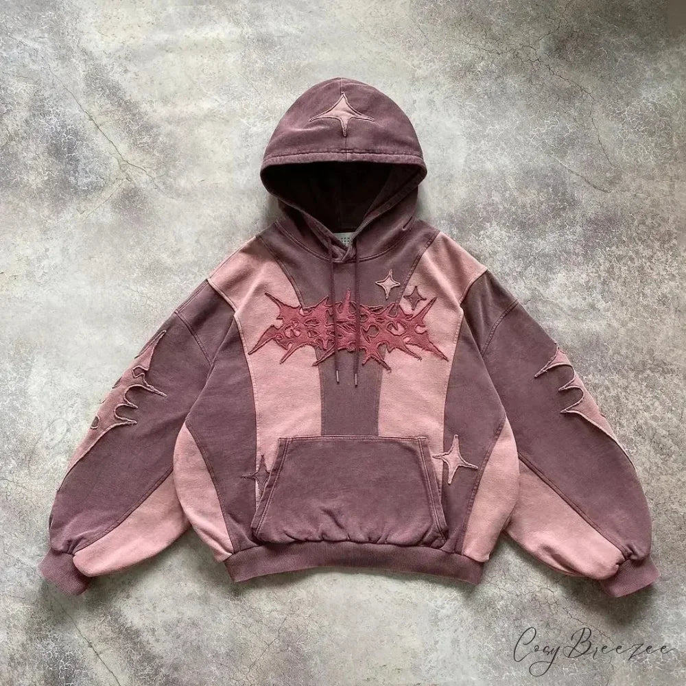 Flash Diamond Oversized Hoodie pink 1 / M hoodies-241228