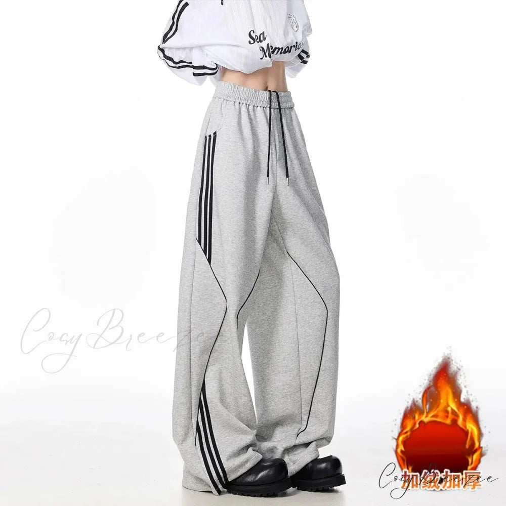 Fleece Motion Winter All-Match Pants Light Gray Fleece / M pants-241228