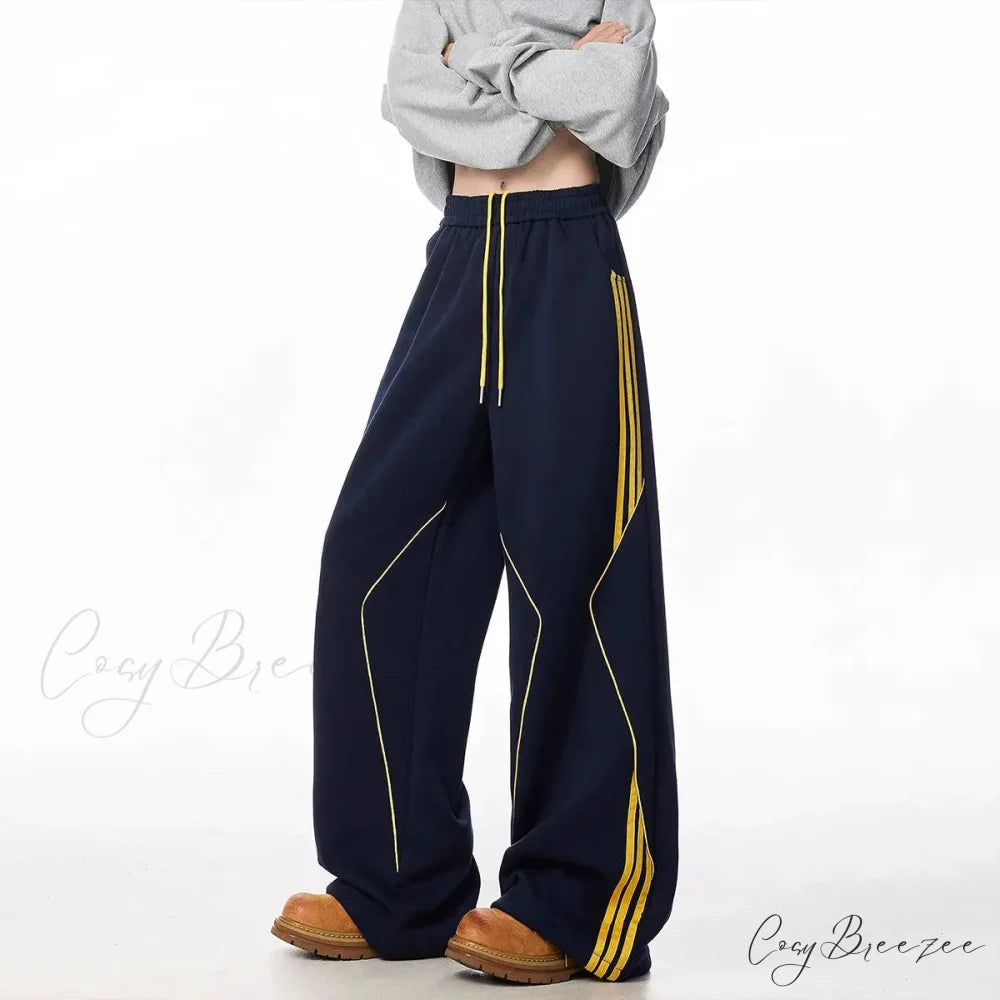 Fleece Motion Winter All-Match Pants Navy Blue Thin / M pants-241228