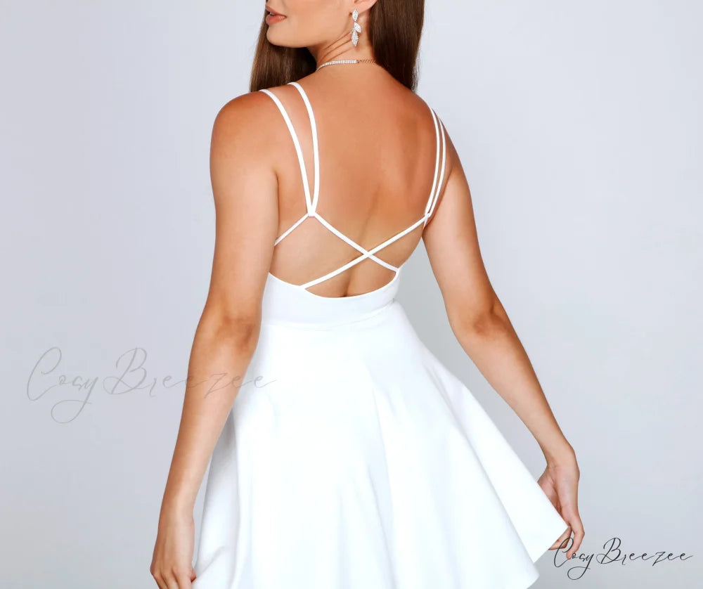 Flirty And Frilly Charming Pleated Skater Dress
