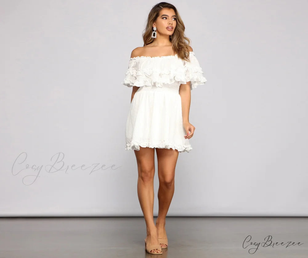Flirty Vibes Stylish Linen Mini Dress