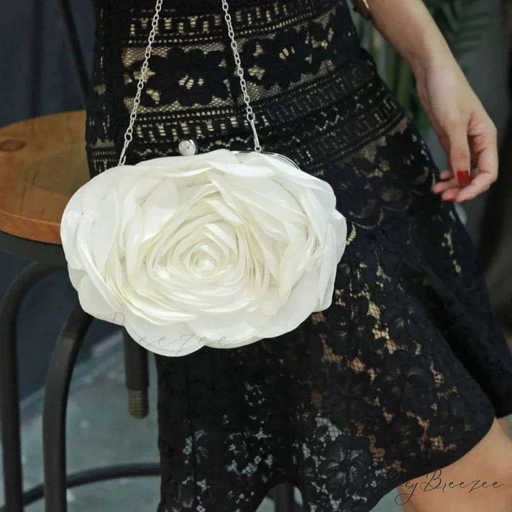 Floral Design Evening Bag Wedding Chain Clutch Bag clutchbag-250126
