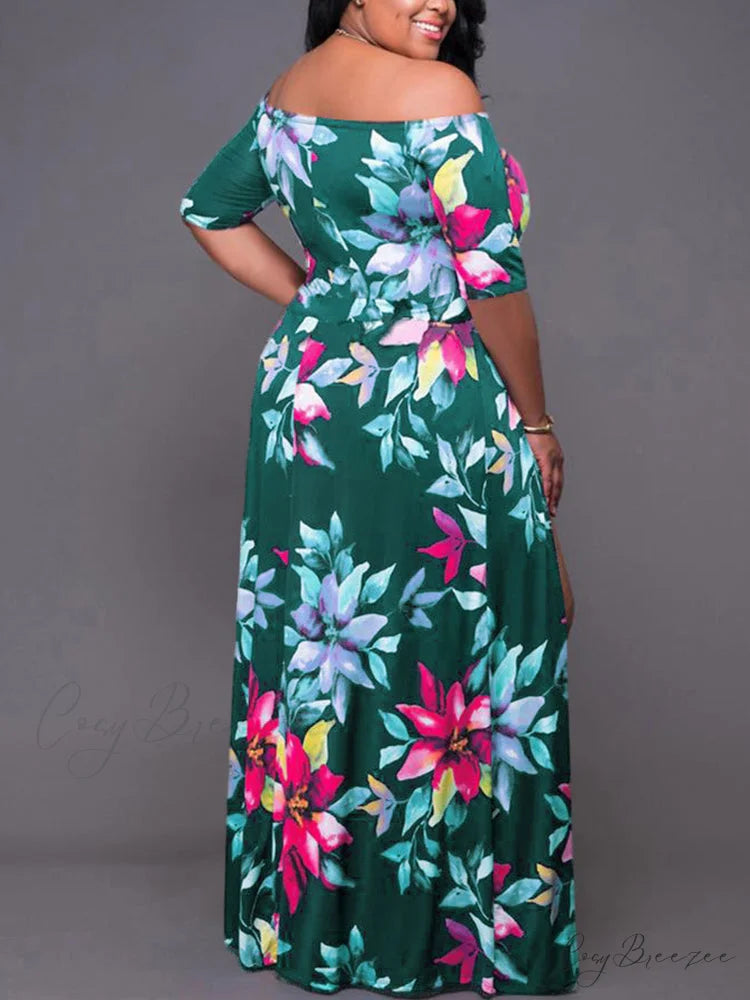 Floral Mesh Graceful Paneled Mini Dress