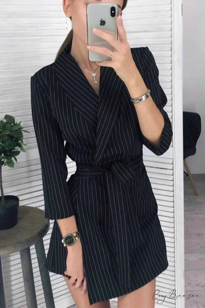Florcoo Sexy Lace Trendy Sling Halter Mini Dresses S / Black Strips