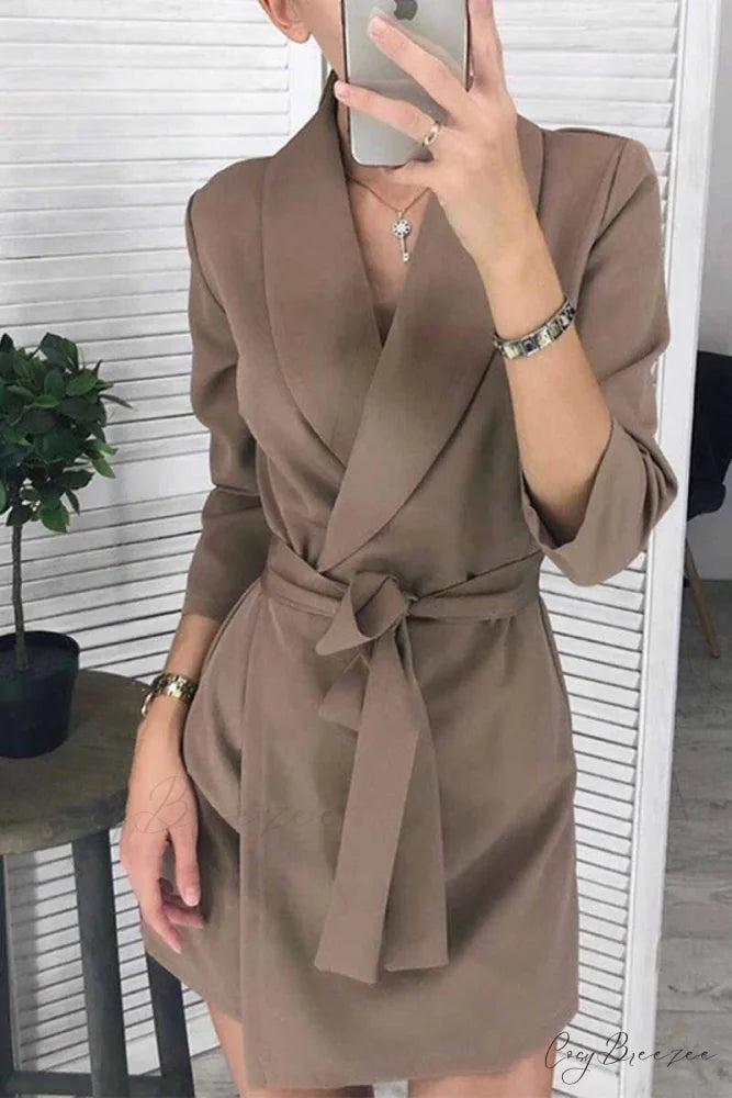 Florcoo Sexy Lace Trendy Sling Halter Mini Dresses S / Khaki