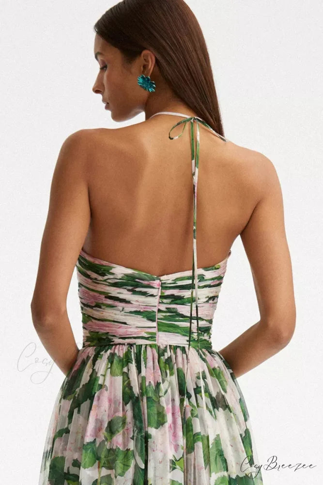 Florence Meadows Floral Trendy Print Maxi Dress