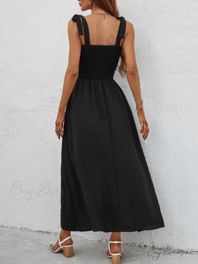 for Flowered Design Tiered Gown Smocked Women