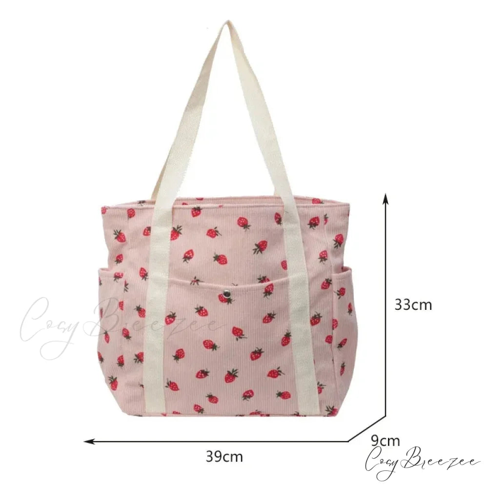 Forest Corduroy Simple Bag shoulder-250126