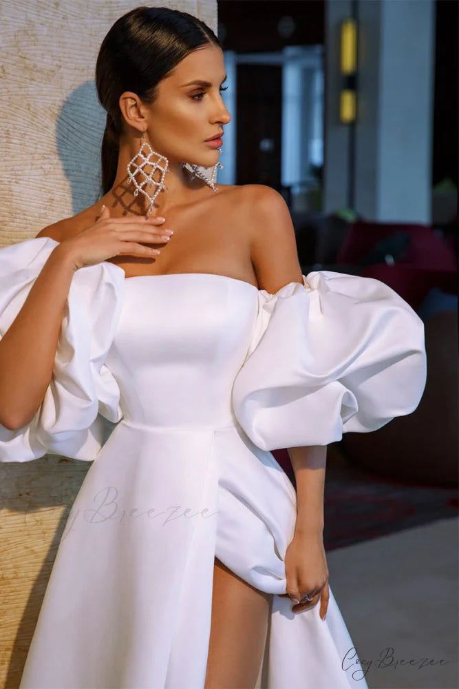 Forever Is Ours Trendy Satin Strapless Maxi Dress