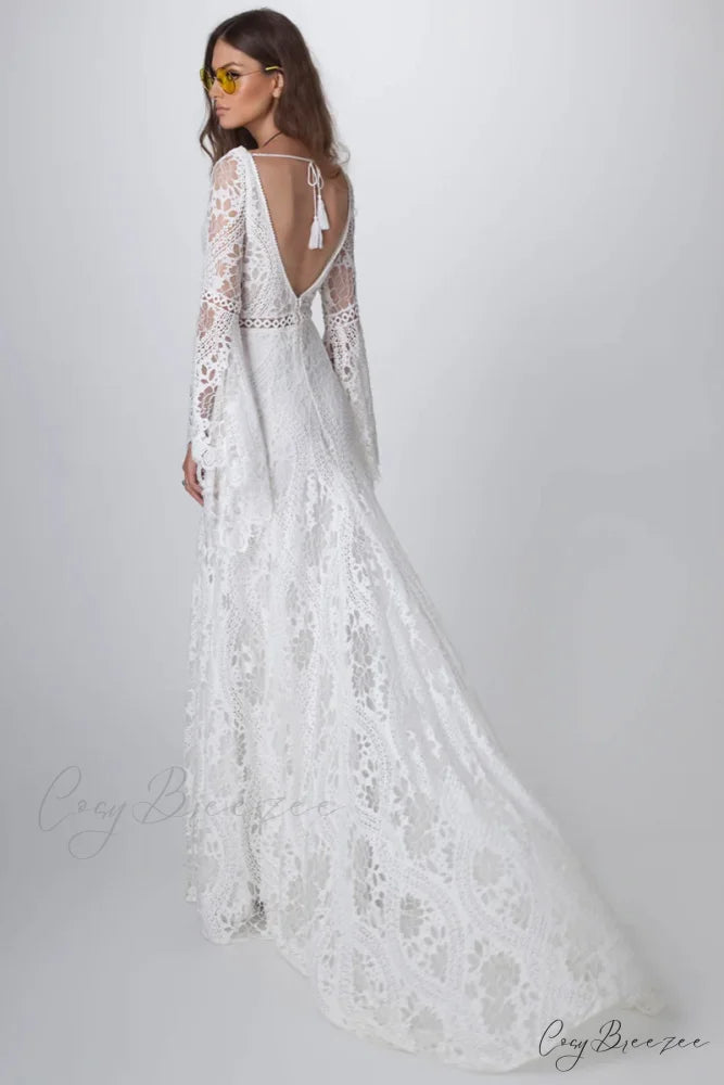Forever Romantic Bohemian Trendy Lace Wedding Dress