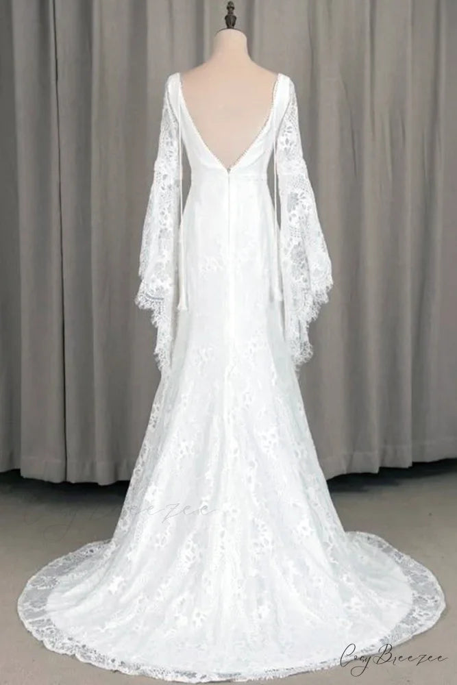 Forever Romantic Bohemian Trendy Lace Wedding Dress
