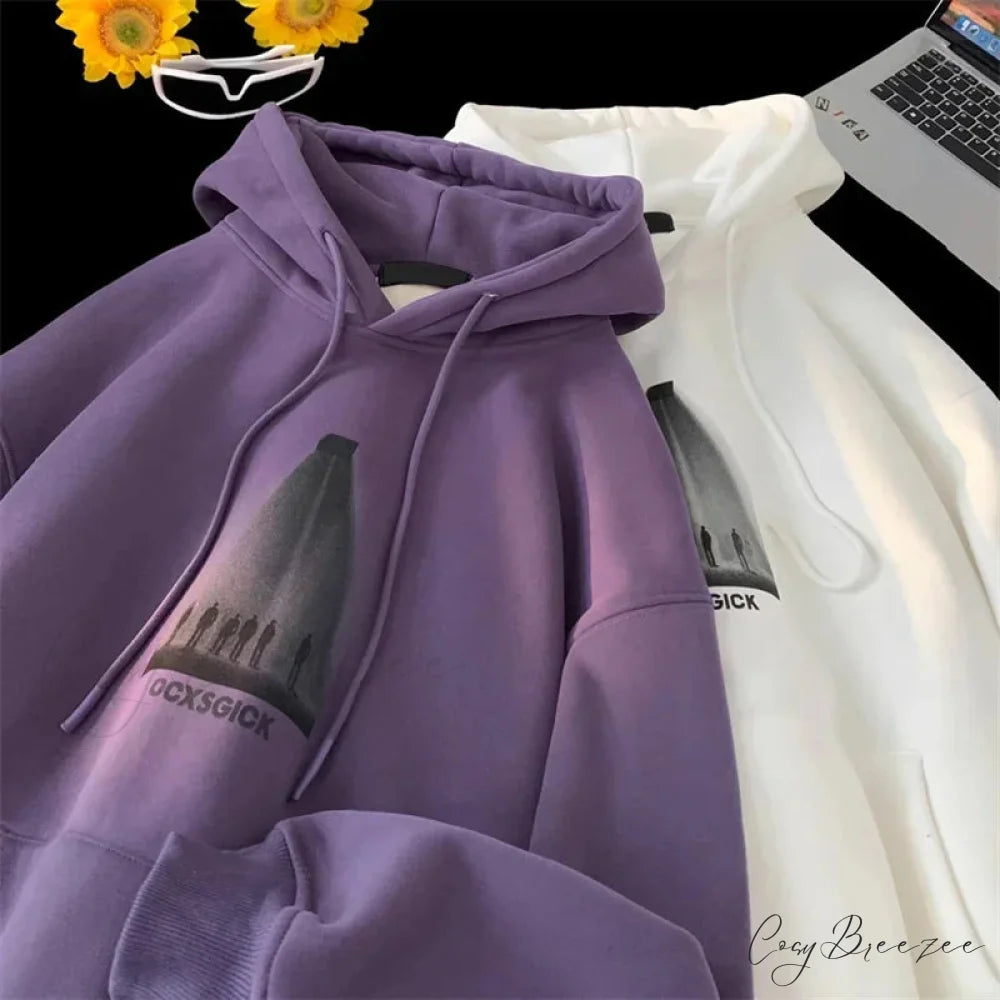 Funny Graphic Fleece Y2K Hoodie hoodies-241228