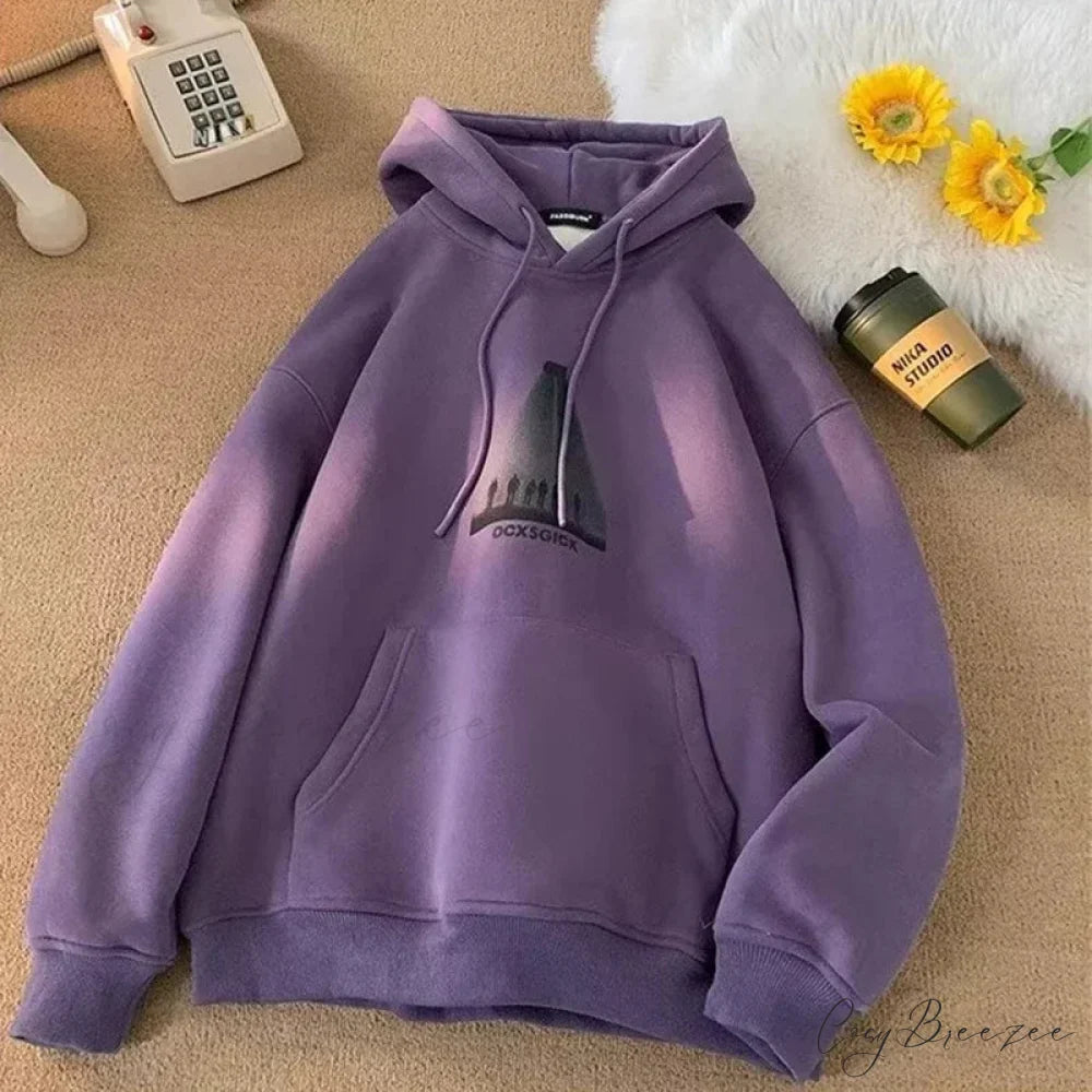 Funny Graphic Fleece Y2K Hoodie hoodies-241228