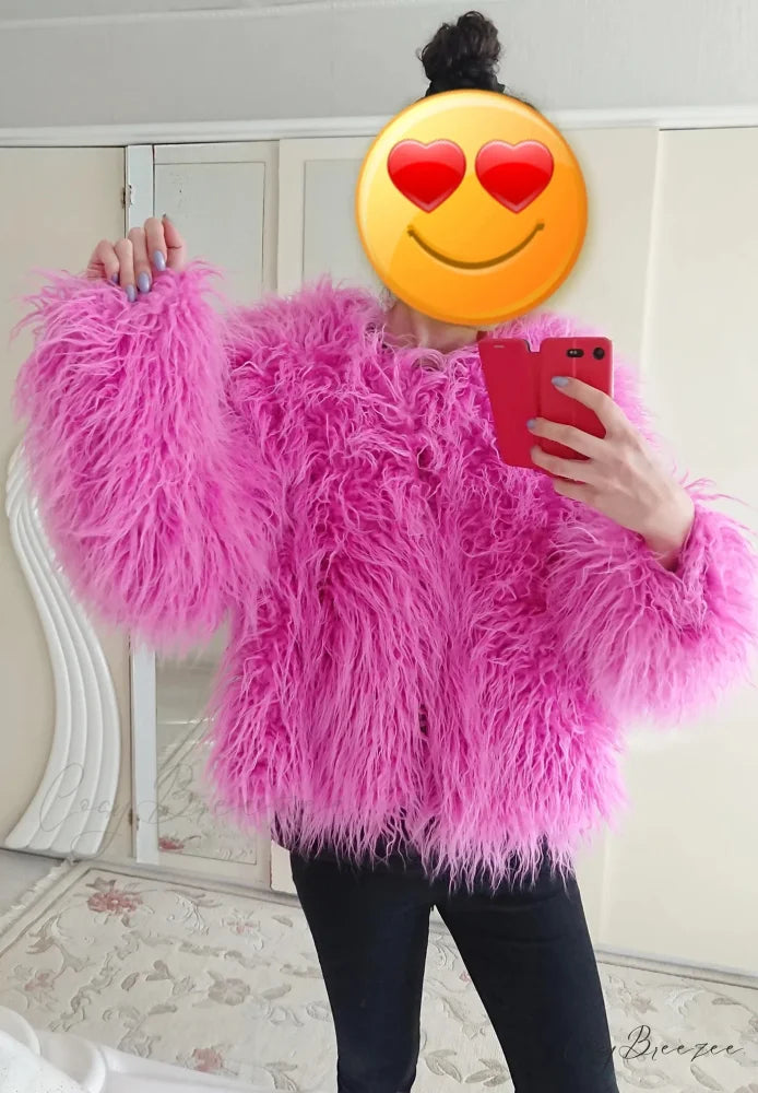 Fur Elegant Fringe Coat