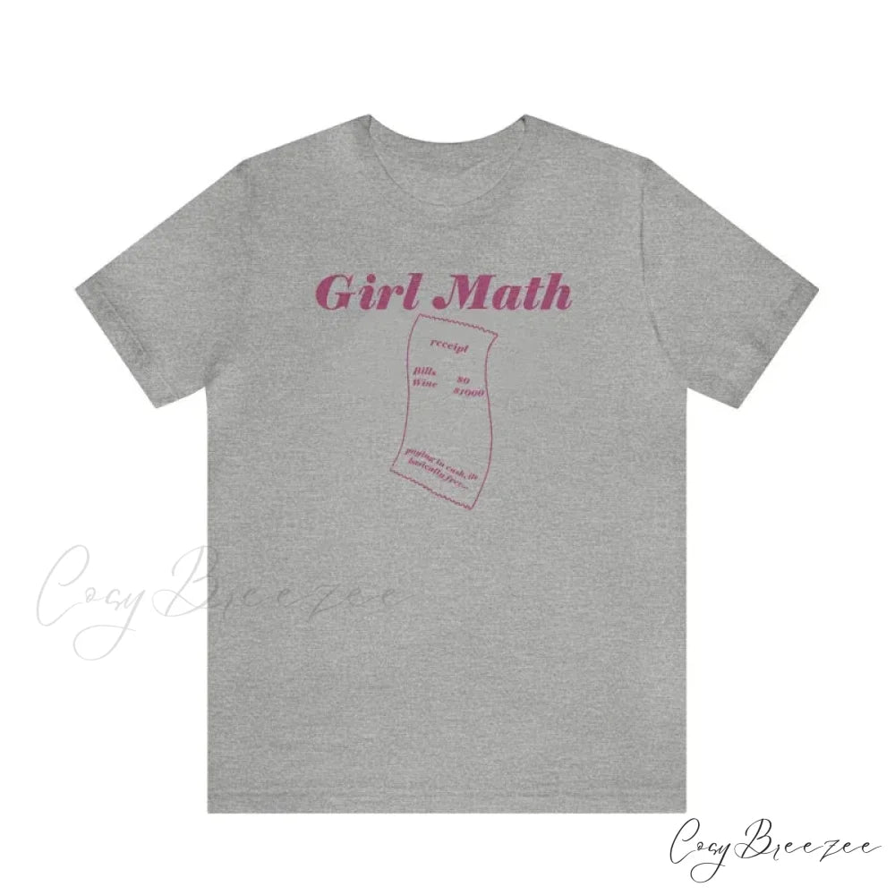 Girl Math Stylish Graphic Tee GRAY / XXL