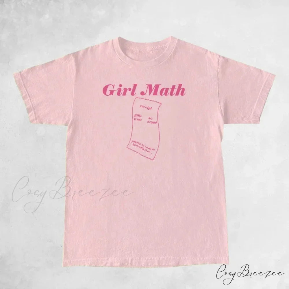 Girl Math Stylish Graphic Tee Pink / XXL