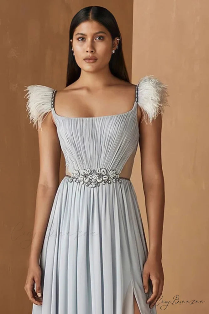 Glamorous Affair Graceful Chiffon Maxi Dress