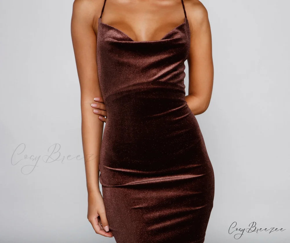 Glitter Nights Stylish Strappy Back Dress