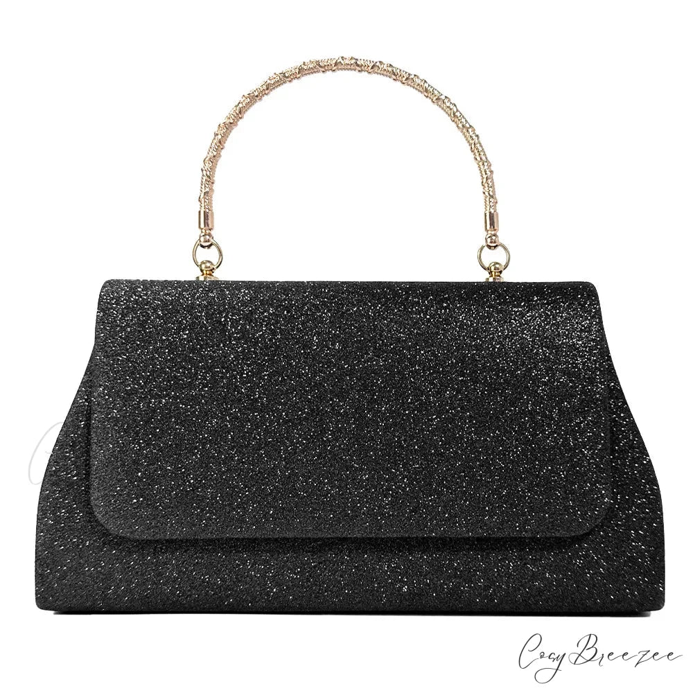 Glitter Sequin Evening Purses Black clutchbag-250126