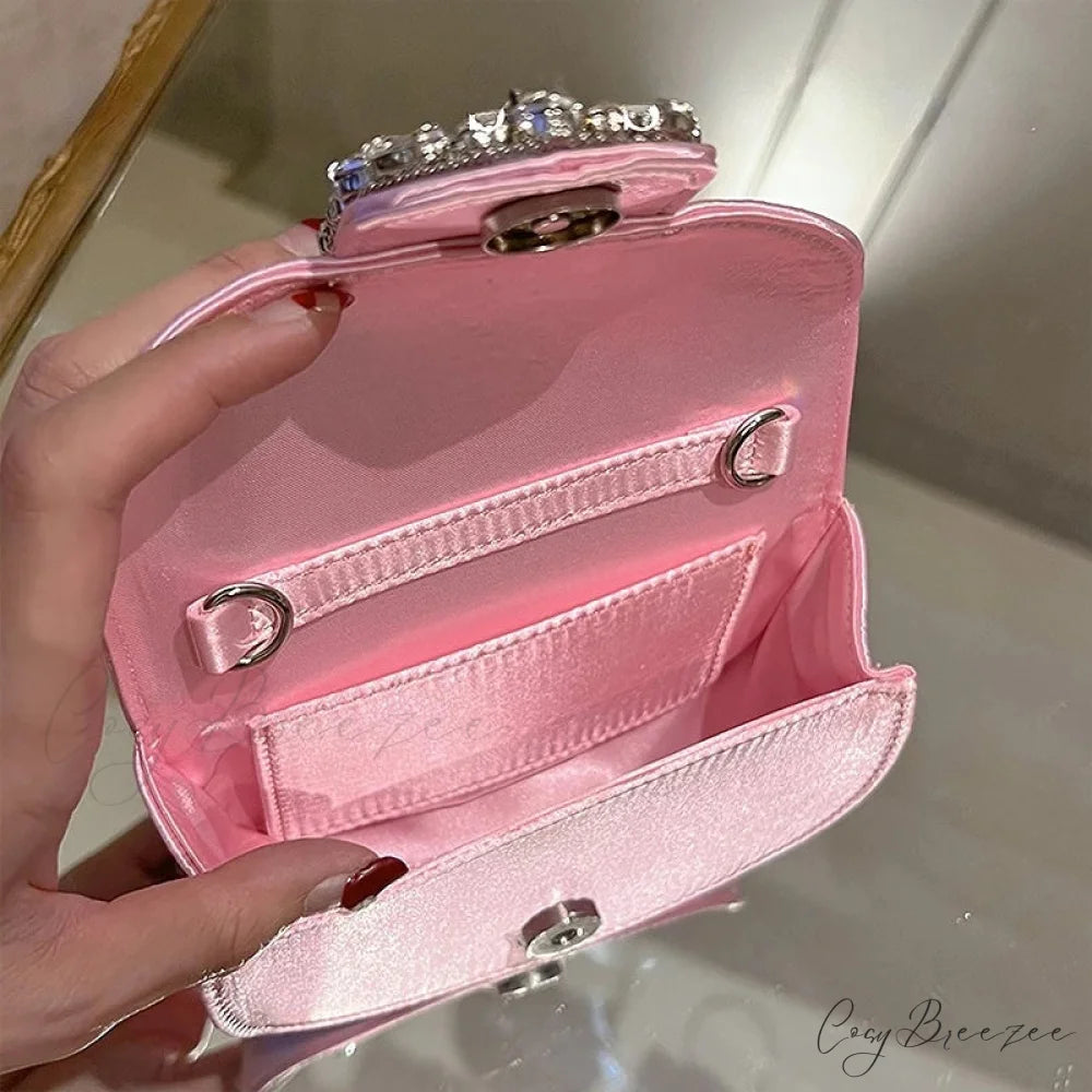 Glittering Crystal Satin Evening Clutch clutchbag-250126