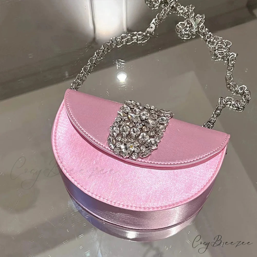 Glittering Crystal Satin Evening Clutch clutchbag-250126