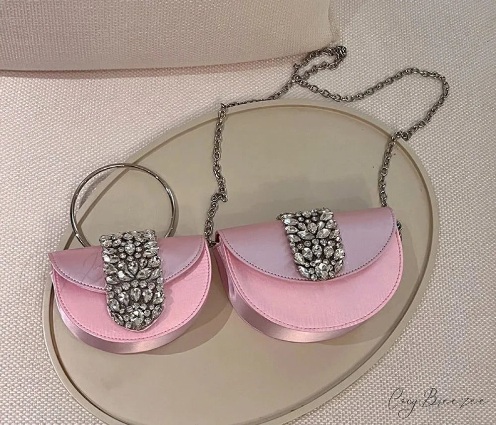Glittering Crystal Satin Evening Clutch clutchbag-250126