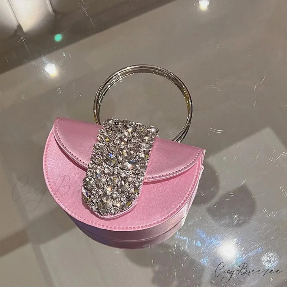 Glittering Crystal Satin Evening Clutch clutchbag-250126
