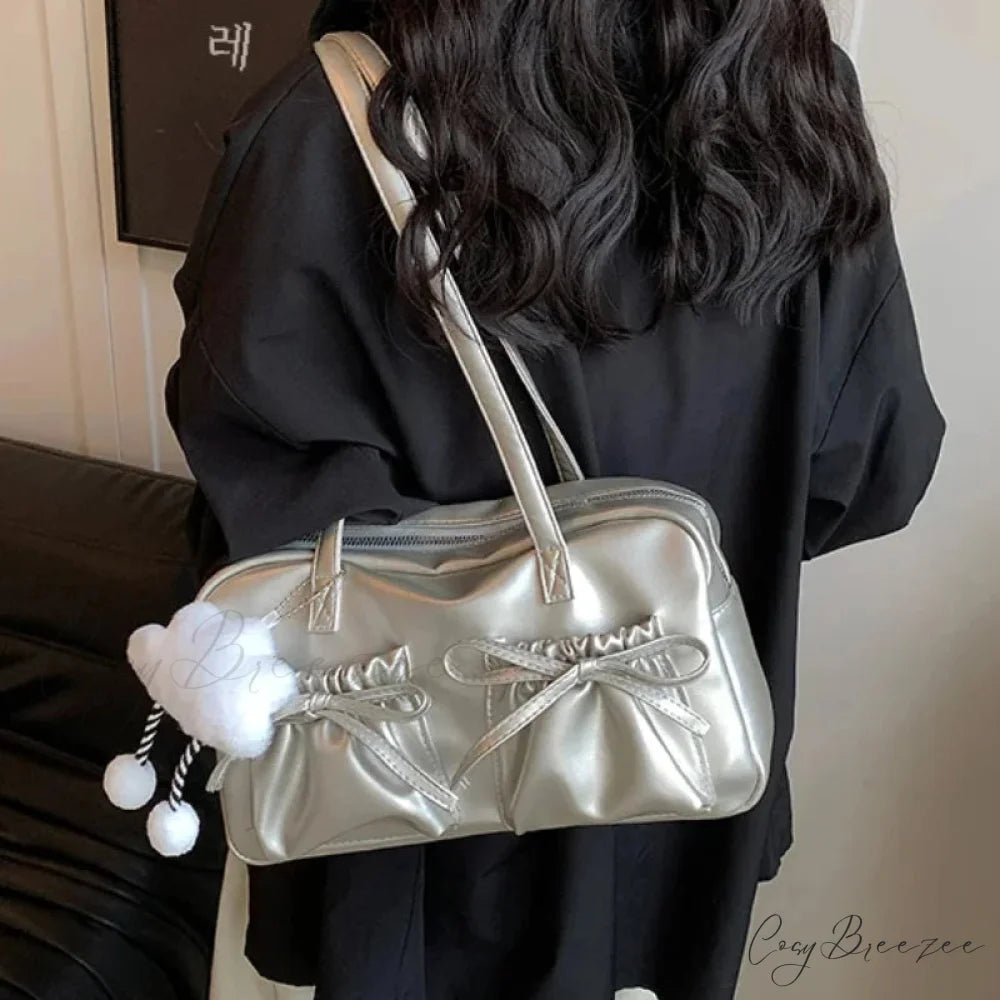 Glossy PU Sewing Thread Bag shoulder-250126