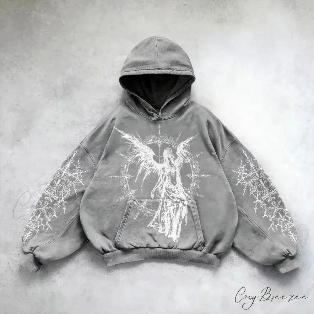 Goddess Pattern Print Hoodie gret 5 / M hoodies-241228