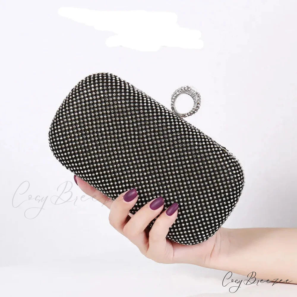 Gold Diamond Dinner Clutch wristlet-250126