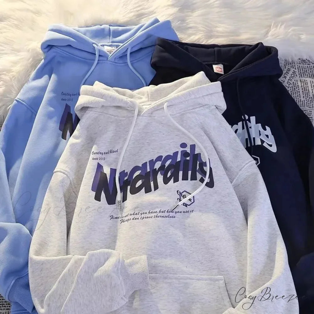 Goth Letter Print Relaxed Oversized Hoodie hoodies-241228