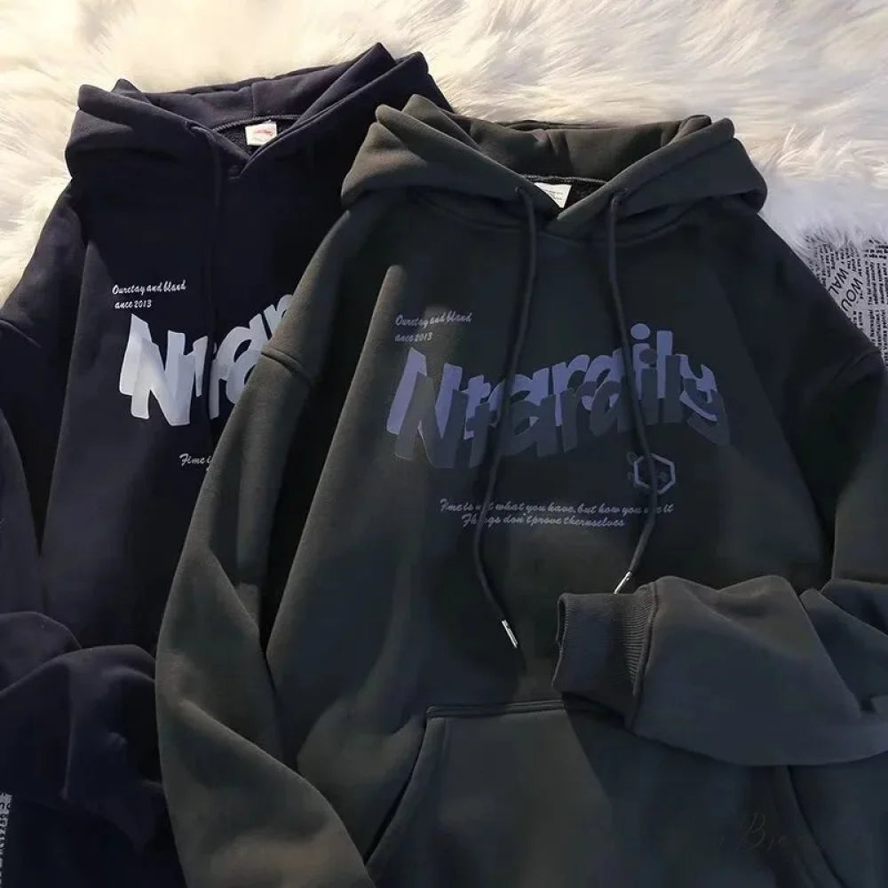 Goth Letter Print Relaxed Oversized Hoodie hoodies-241228