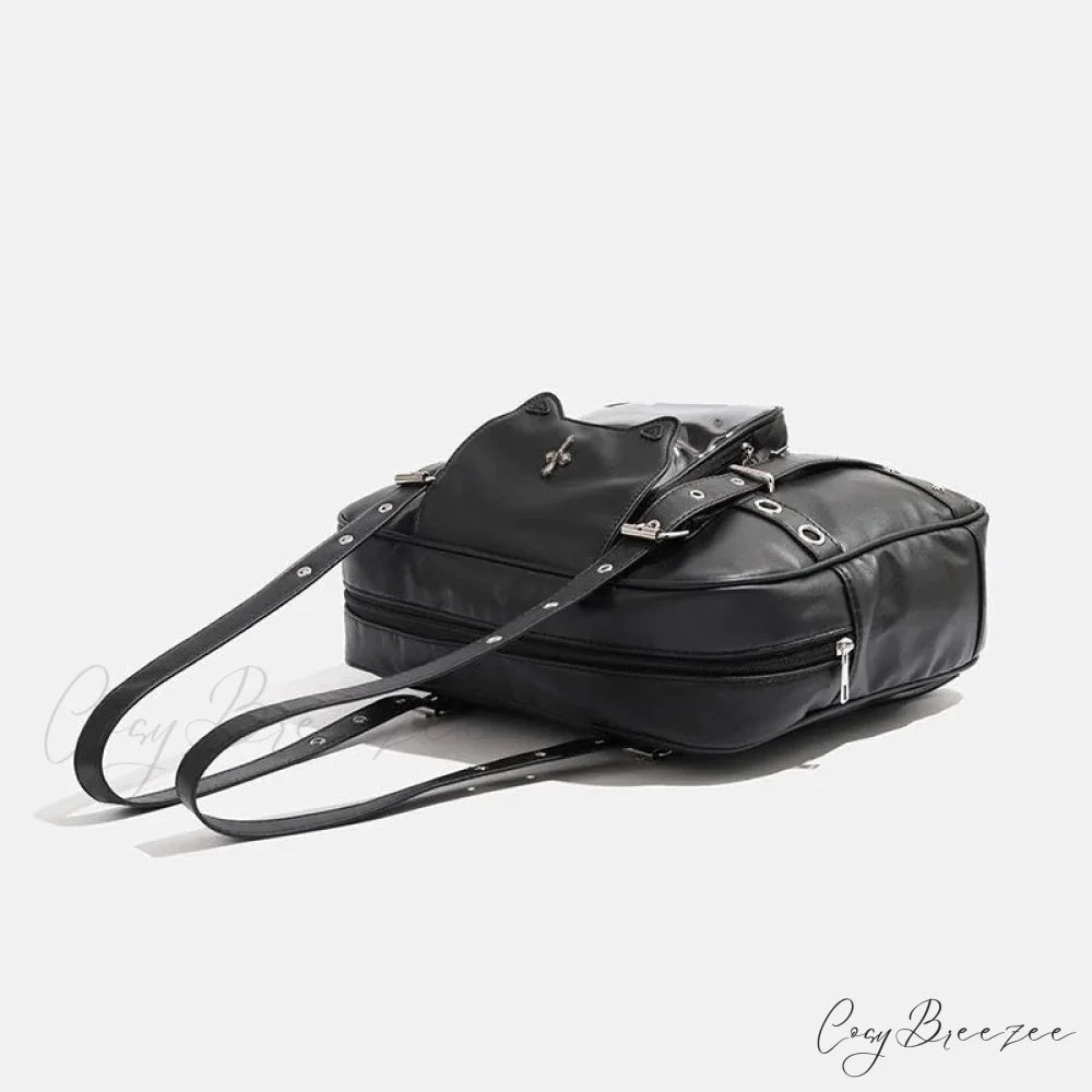 Gothic Sweet Lolita Large Capacity Y2K Bag Black / 35cmX27.5CMX9.5cm