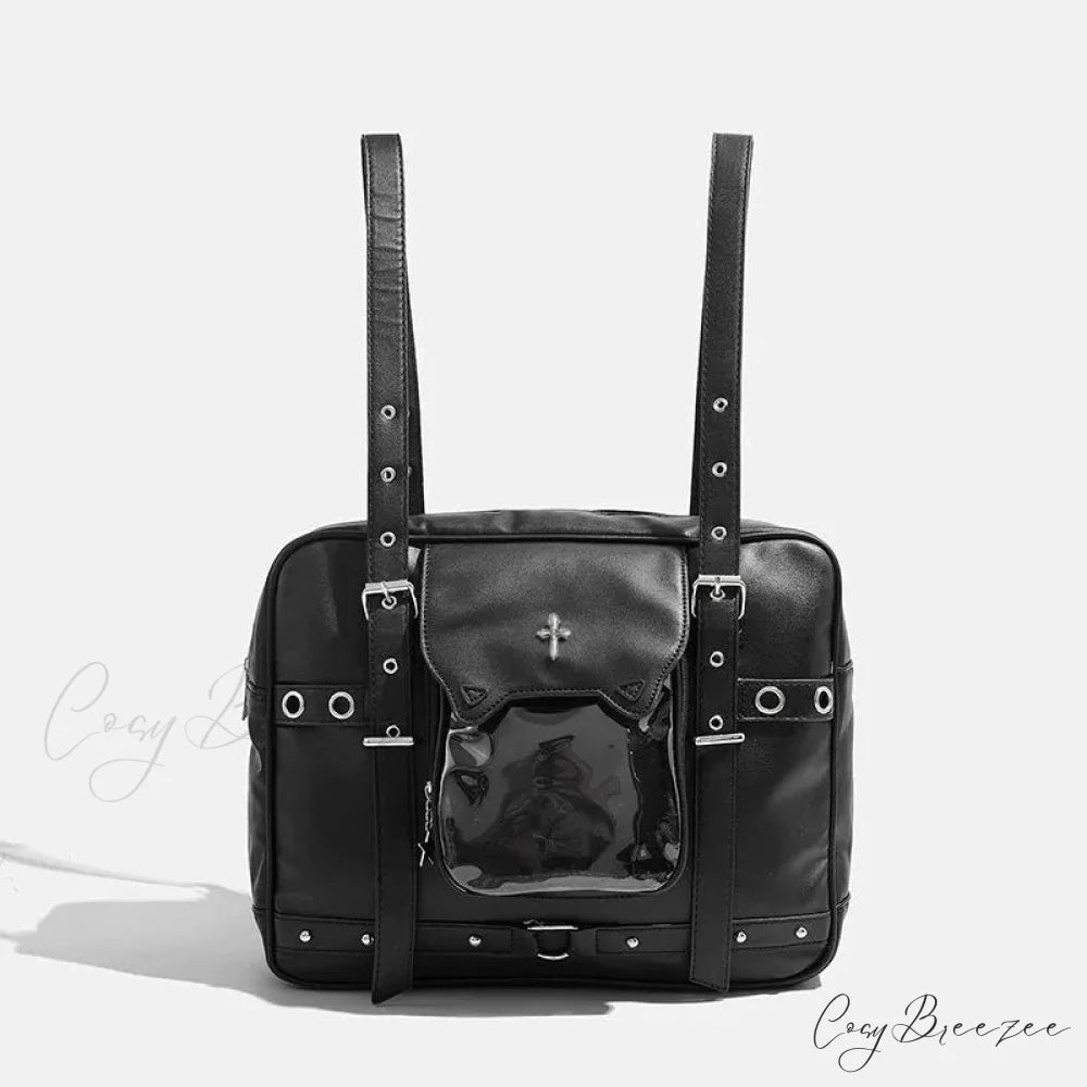 Gothic Sweet Lolita Large Capacity Y2K Bag Black / 35cmX27.5CMX9.5cm