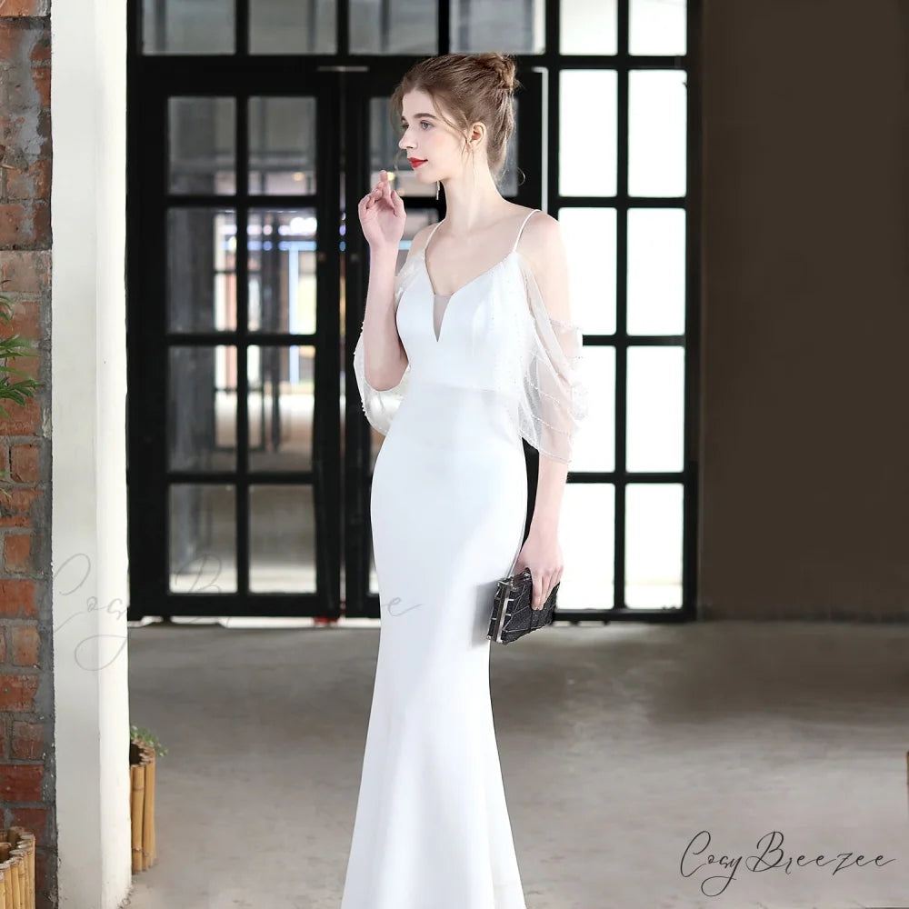 Grace Mesh Stylish Trim Sleeve Dress