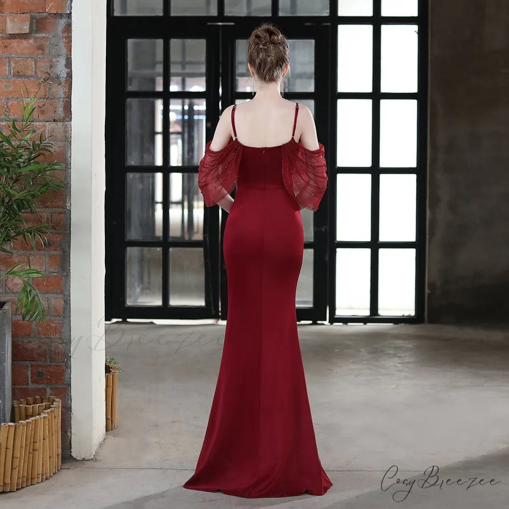 Grace Mesh Stylish Trim Sleeve Dress