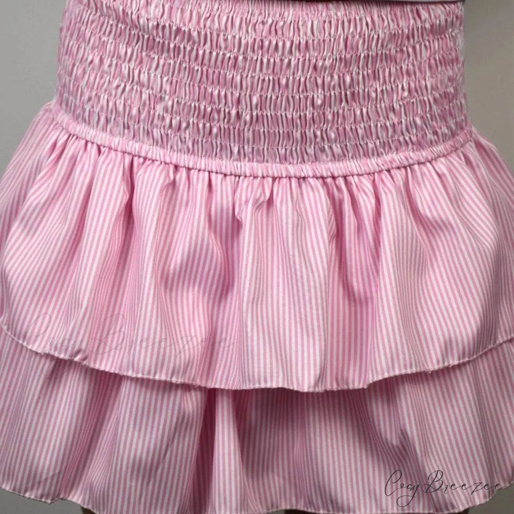 Graceful Printed Pleated Skirt skirts-250223