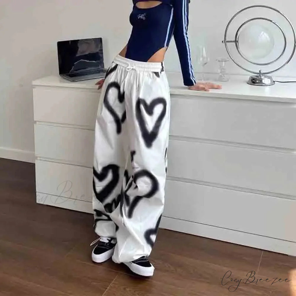 Graffiti Hip Hop Loose Relaxed Pants pants-241228