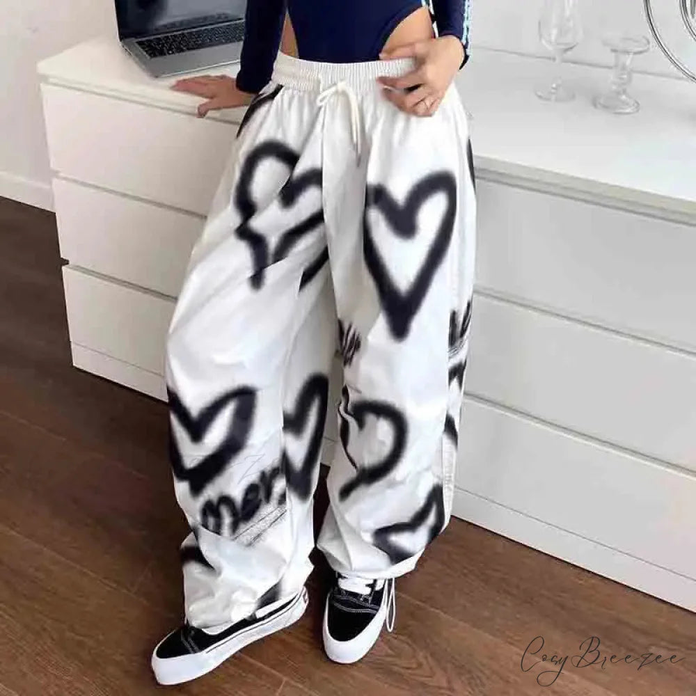 Graffiti Hip Hop Loose Relaxed Pants pants-241228