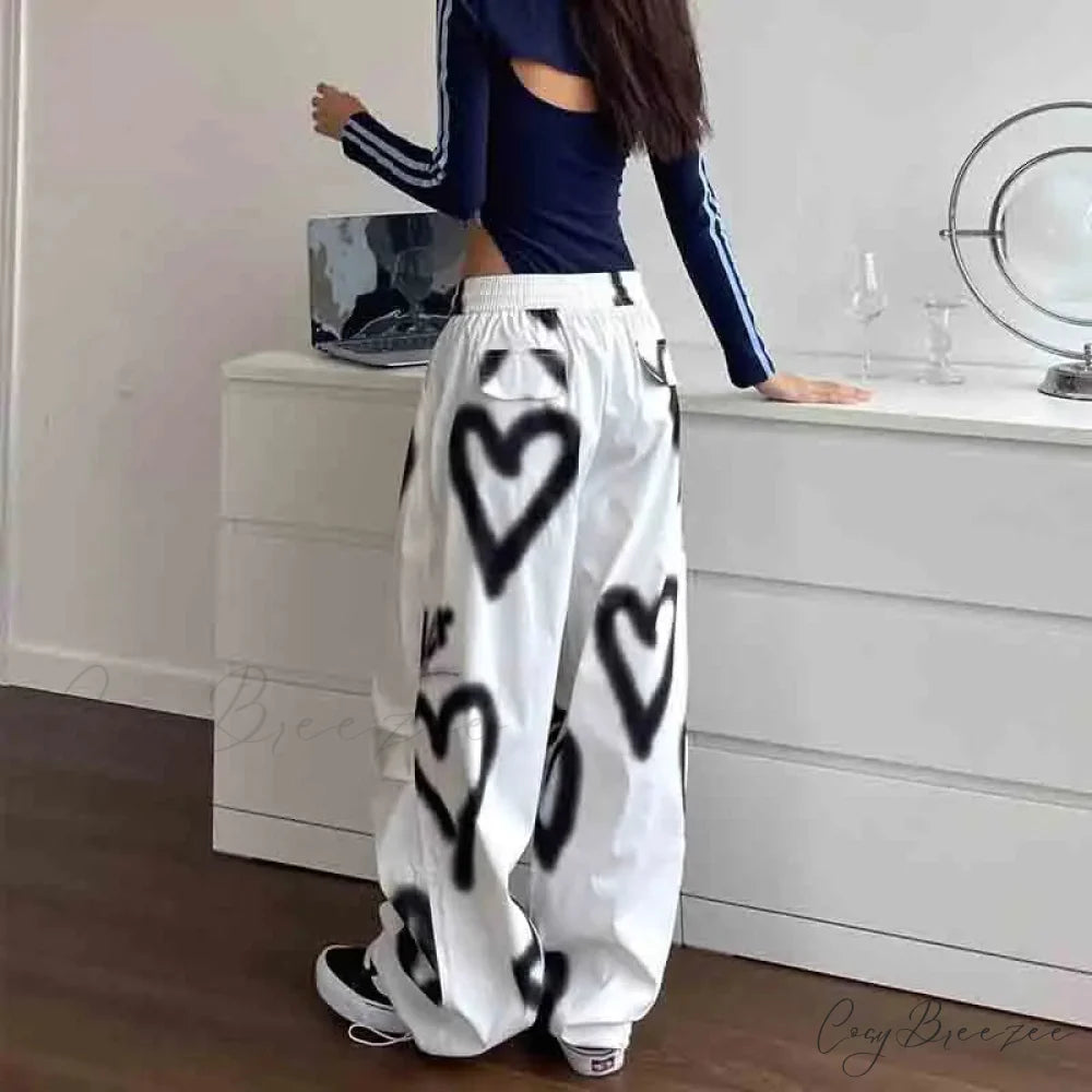 Graffiti Hip Hop Loose Relaxed Pants pants-241228