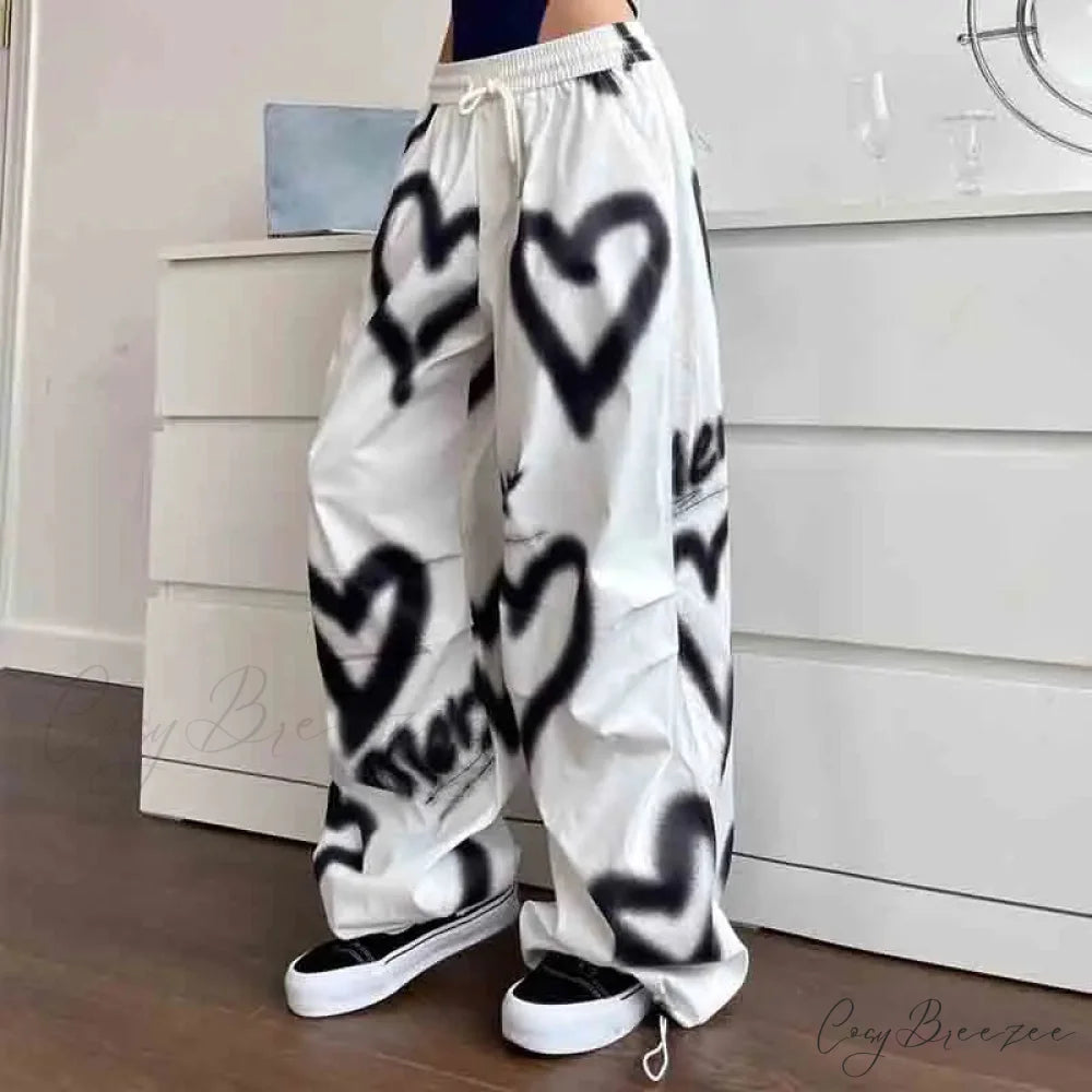 Graffiti Hip Hop Loose Relaxed Pants pants-241228