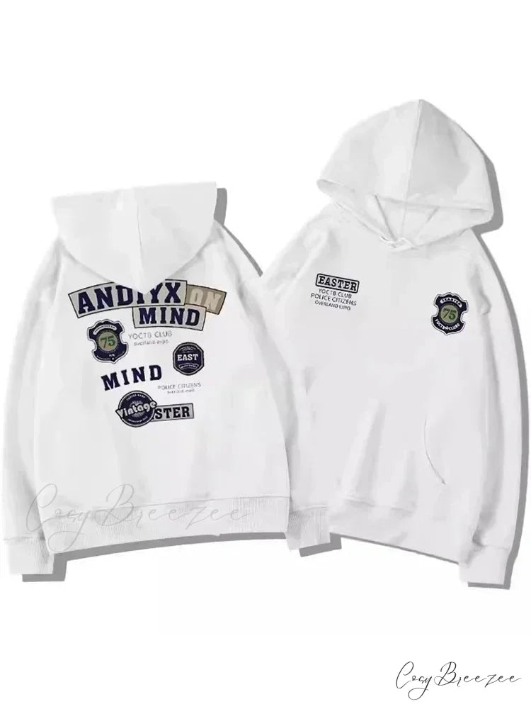 Graphic Printed Vintage Hoodie WHITE / M(40-50KG) hoodies-241228