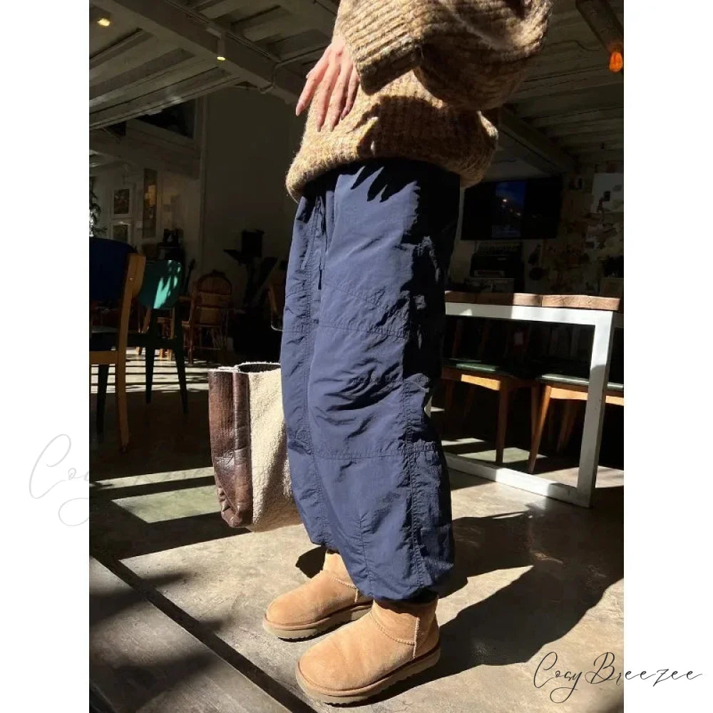Gray Brushed Winter Korean Fashion Pants pants-241228