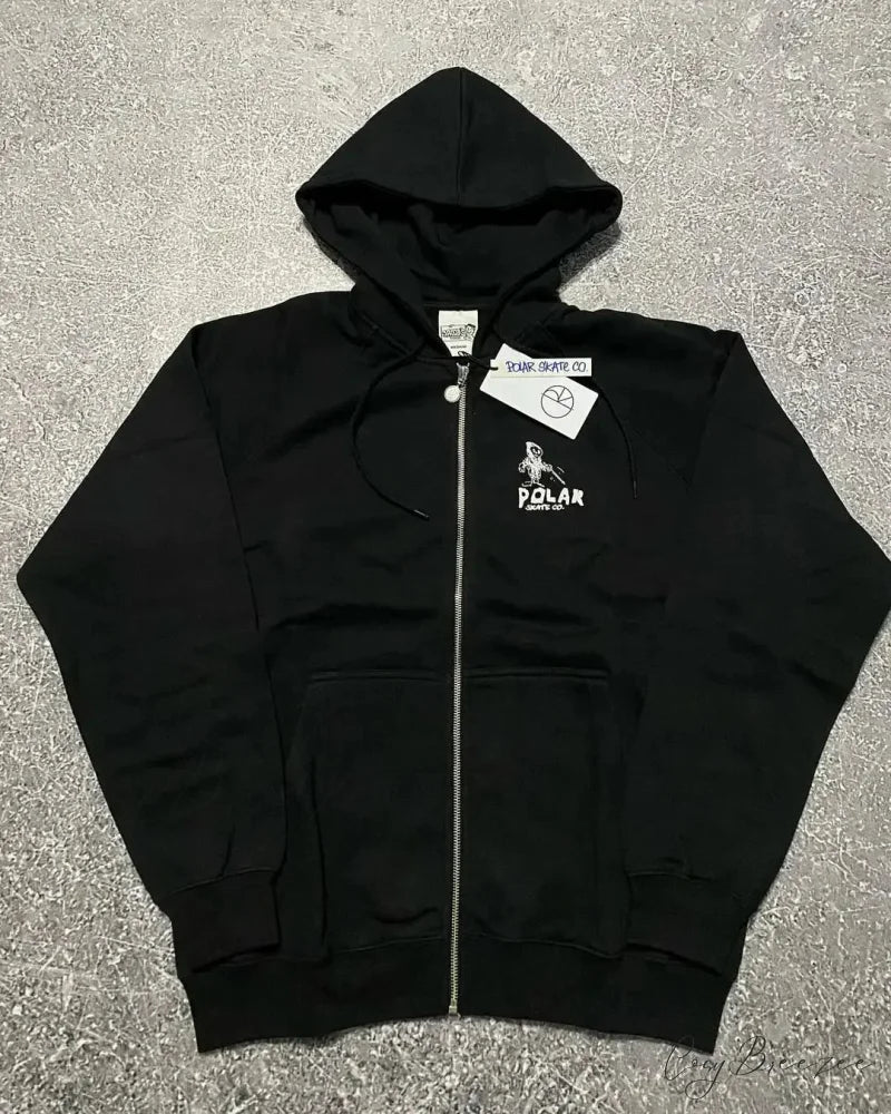 Grunge Zip-Up Sweatshirt black 6 / M hoodies-241228