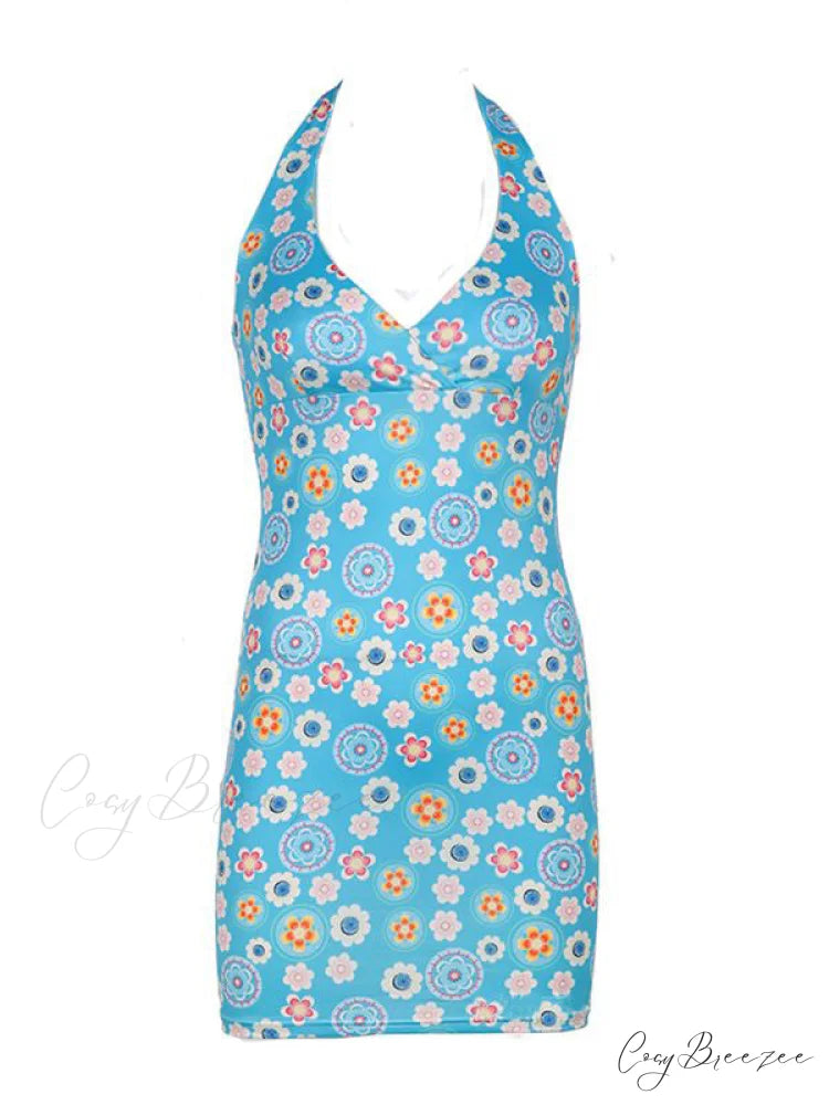 Halter Denim Graceful Corset Top