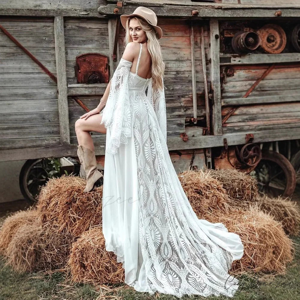 Halter Neck Long Train Evening Wedding Dress white / 2 weddingdress-250223