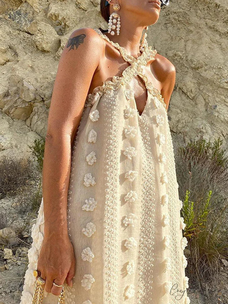 Halter Tassel Graceful Mini Dress