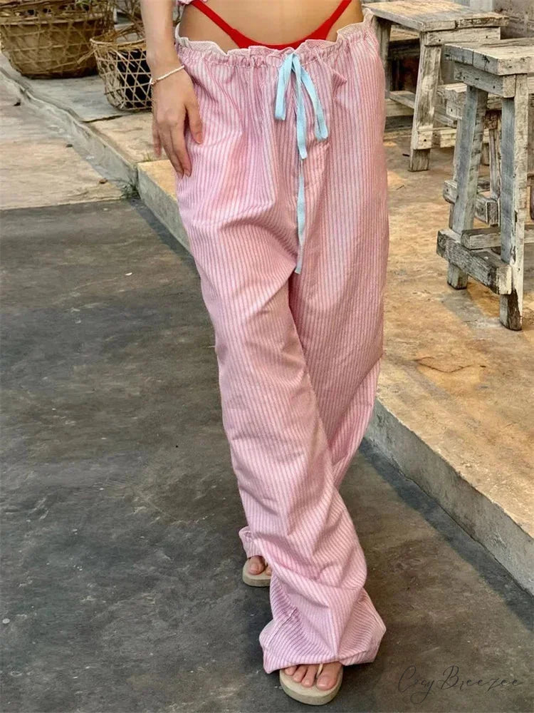 Harajuku Loose Spacious Elevated-Waist Dance Pant pant-250223