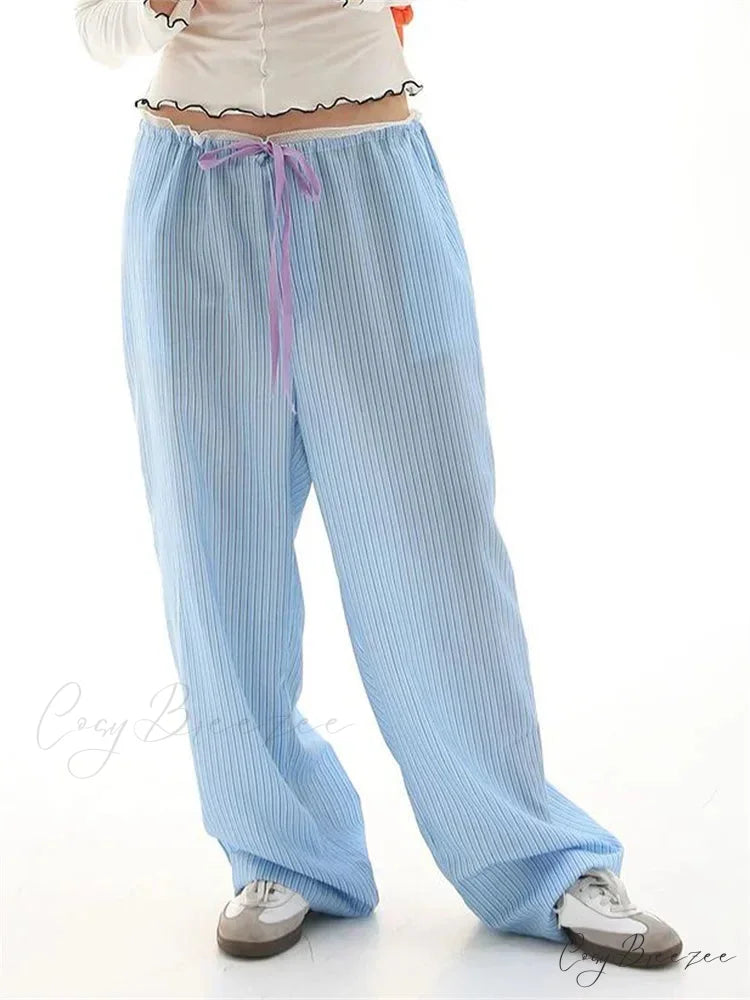 Harajuku Loose Spacious Elevated-Waist Dance Pant pant-250223